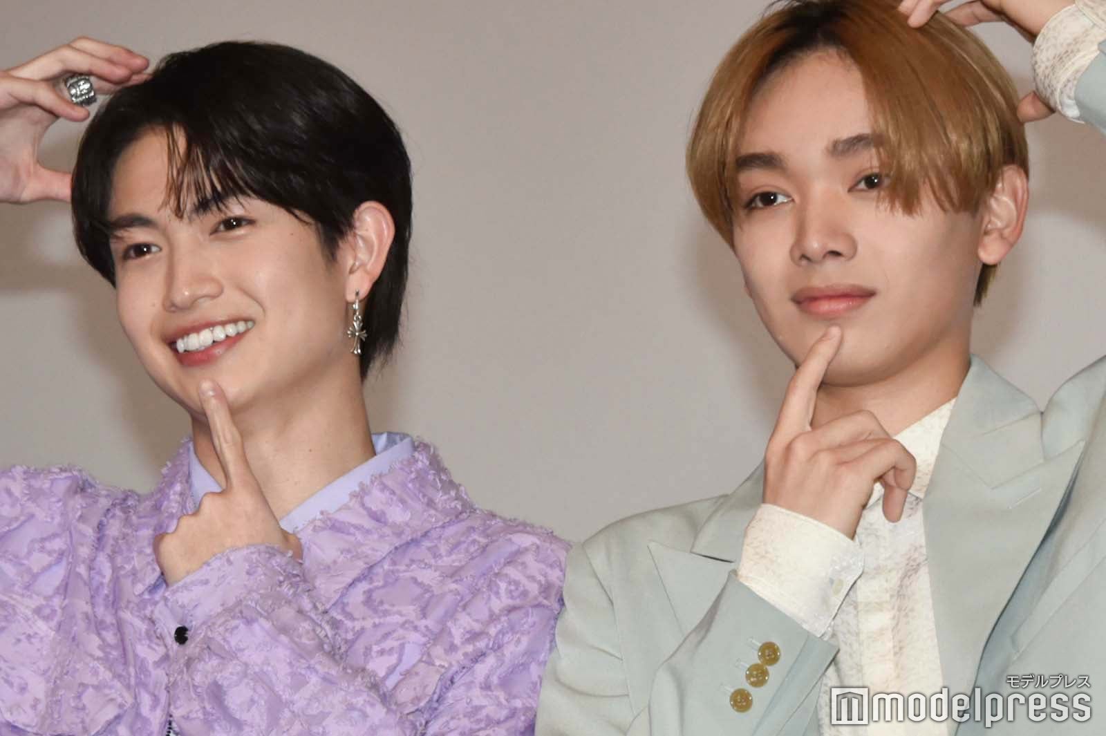 宮世琉弥＆綱啓永、8LOOMポーズで歓声沸く 撮影裏では「Melody」ダンスも＜恋わずらいのエリー＞