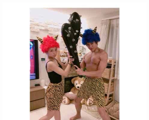 辻希美&杉浦太陽夫妻、SEXY鬼コスプレで美ボディ大胆披露