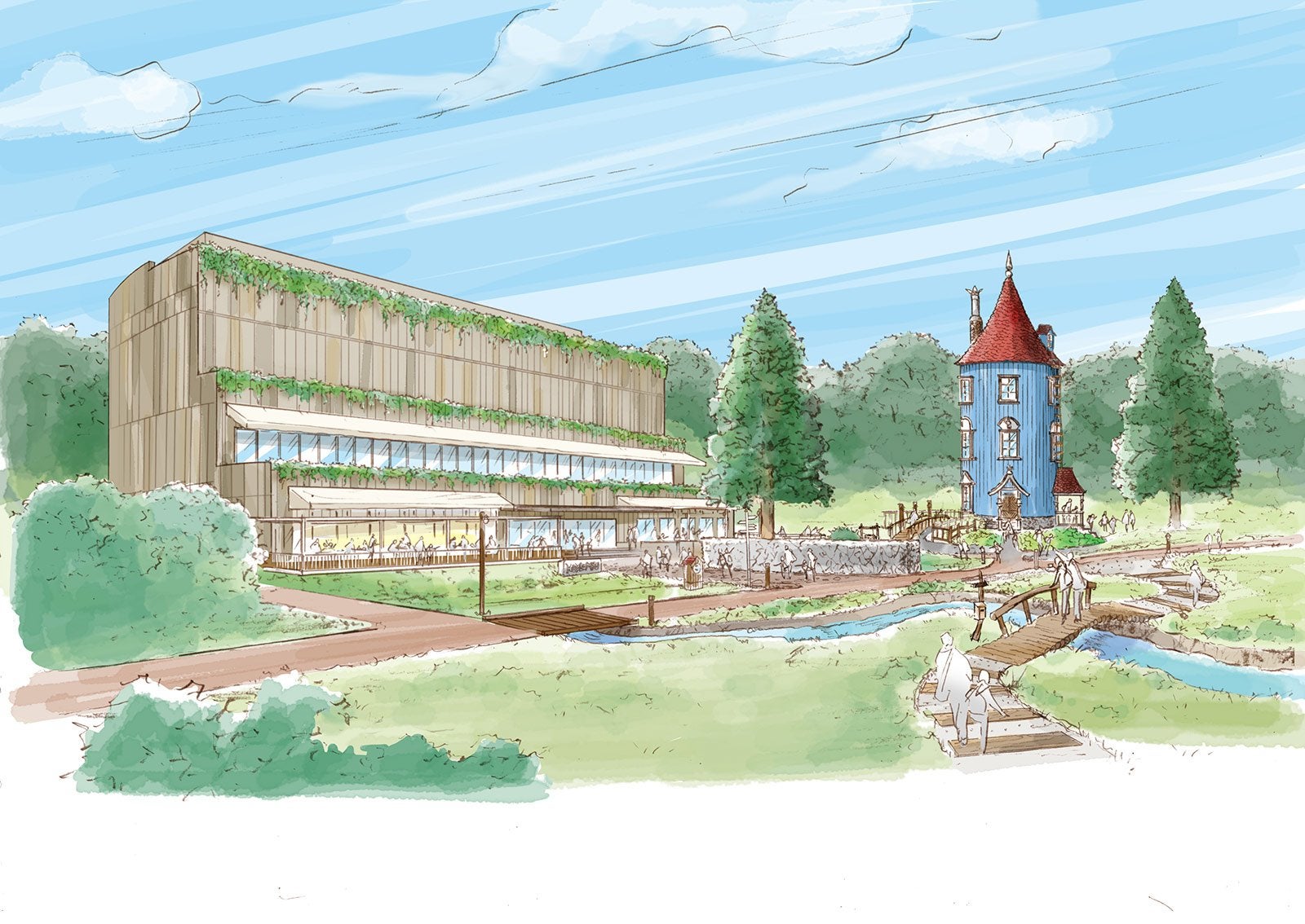 「ムーミンバレーパーク」内の展示施設「KOKEMUS」イメージ（C）Moomin Characters TM