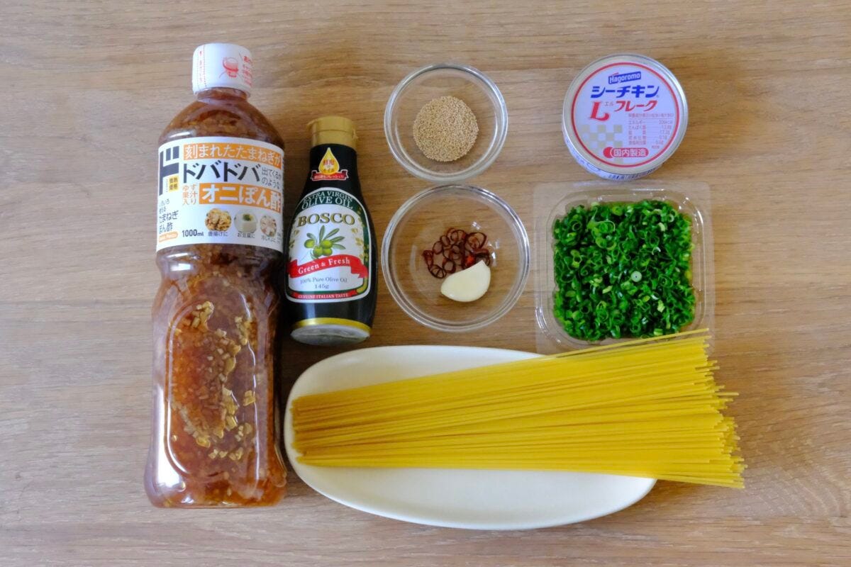 ツナの和風ペペロンチーノ