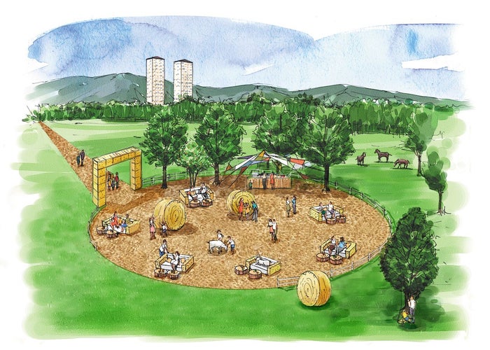 【トマム】牧場ラウンジ　メインイメージ　パース／画像提供：星野リゾート