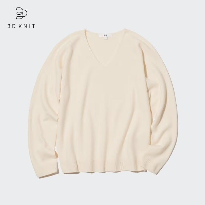 ユニクロ　uniqlo　レディース　おすすめ　オススメ　コスパ　2023　冬　ニット　セーター　値下げ　セール　3DカシミヤVネックセーター