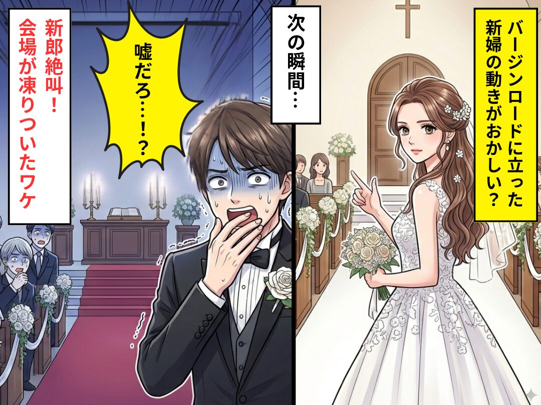 バージンロードに立った【新婦の動き】がおかしい？次の瞬間⇒「嘘だろ…！？」新郎が絶叫、会場が凍りついたワケ