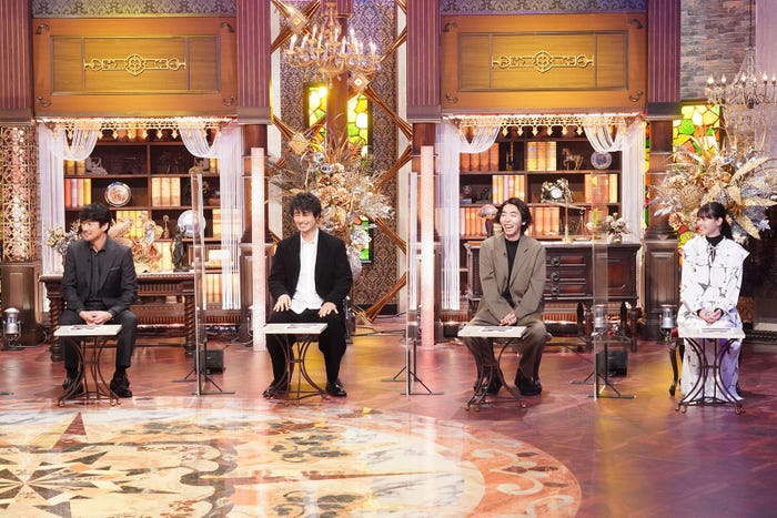 『世界法廷ミステリ第19弾』(左から)竹野内豊、斎藤工、柄本時生、西野七瀬(C)フジテレビ