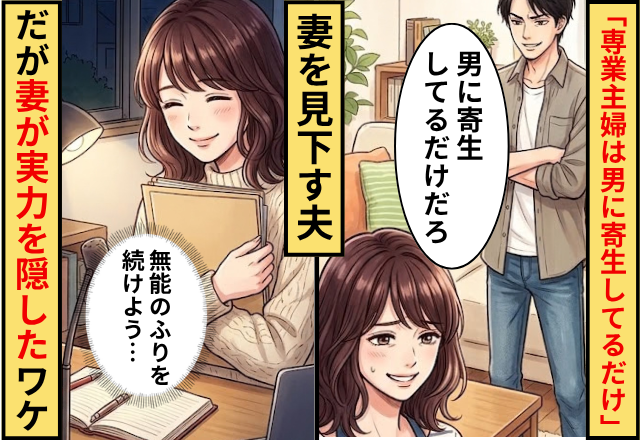 「専業主婦は男に寄生してるだけ」妻を見下す夫！だが「無能のふりを続けよう」妻が力を隠したワケ