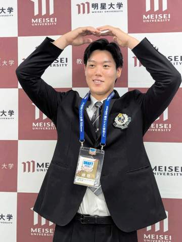 日本ハム4位指名の明星大・加藤 高校同級生・鈴木福の祝福LINEに「うれしい」 始球式共演に意欲「招待できたら」