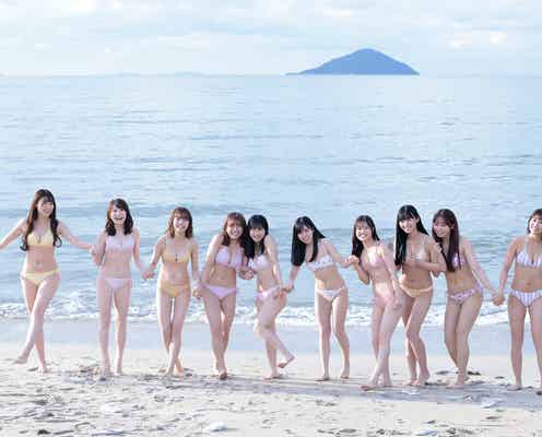 HKT48、美ボディ弾ける水着姿で集結 お正月らしさ満載カットも