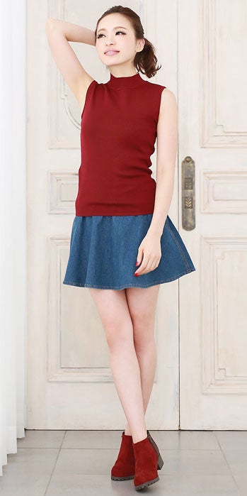 デニムフレアスカート「Pierrot」2,354円（税込）／画像提供：Pierrot