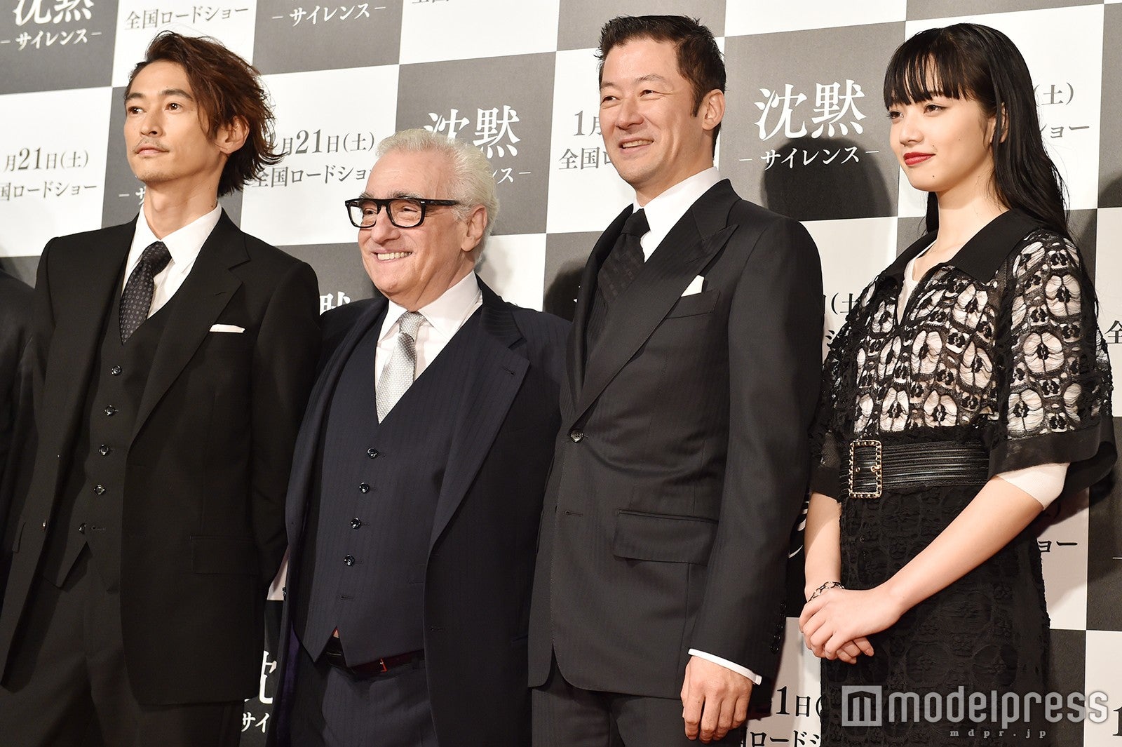 窪塚洋介、マーティン・スコセッシ監督、浅野忠信、小松菜奈 （C）モデルプレス