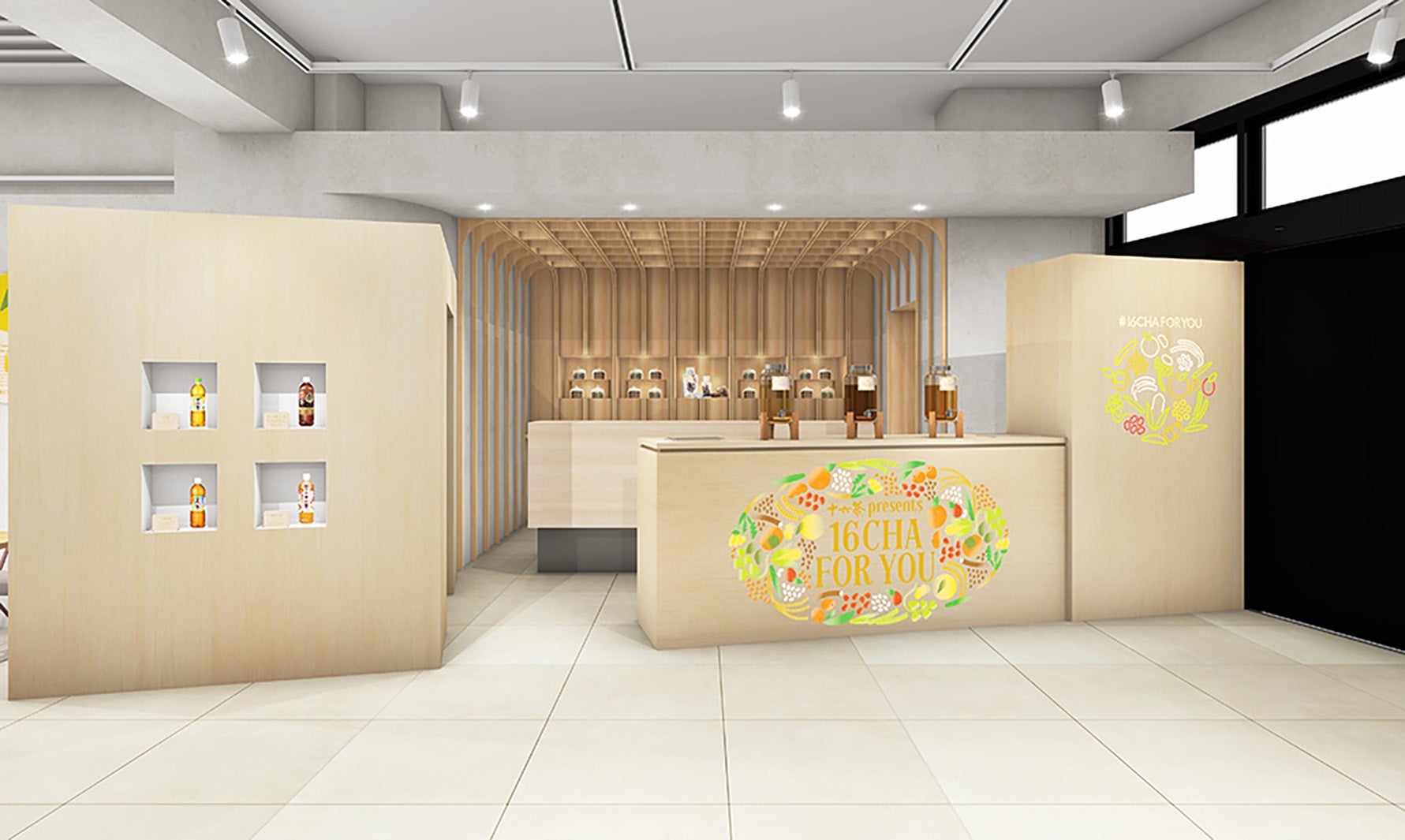 ポップアップショップ・十六茶 presents「16CHA FOR YOU」内観（提供写真）