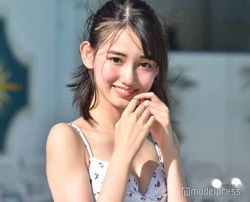 “菜々緒2世”黒木麗奈、プールサイドで初体験 水着でほっそり美ボディ披露