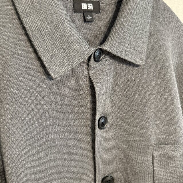 ユニクロミラノリブシャツカーディガン ユニクロミラノリブシャツカーディガンの生地感