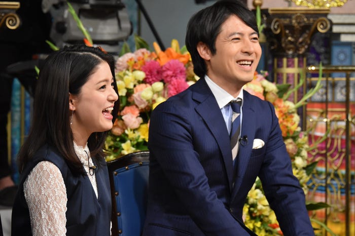 川島海荷、桝太一アナウンサ(C)日本テレビ