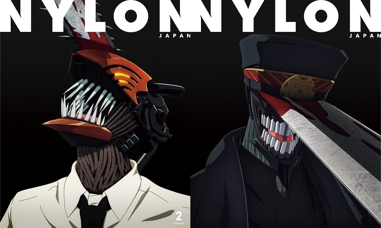 「NYLON JAPAN CHAINSAW MAN ISSUE」（12月26日発売）表紙：チェンソーマン、サムライソード（C）NYLON JAPAN