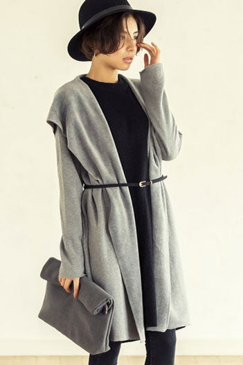 フリースフード付きロングコート「Re:EDIT by GALSTAR」4,198円（税込）／画像提供：Re:EDIT by GALSTAR