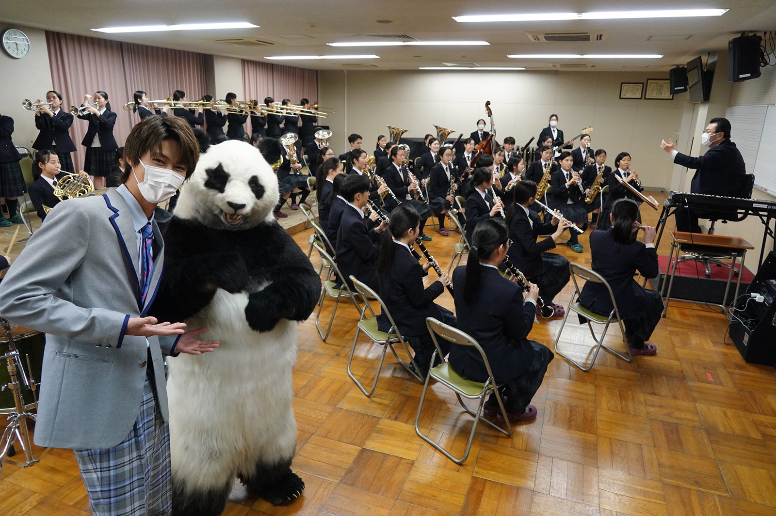 曽野舜太、星星、浜松聖星高校吹奏楽部（C）日本テレビ