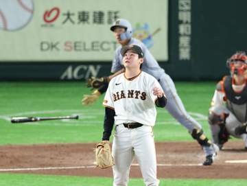 巨人4連敗、対阪神は5連敗 先発・竹丸が6回4失点で3敗目、ドラ1対決で阪神・立石に被弾