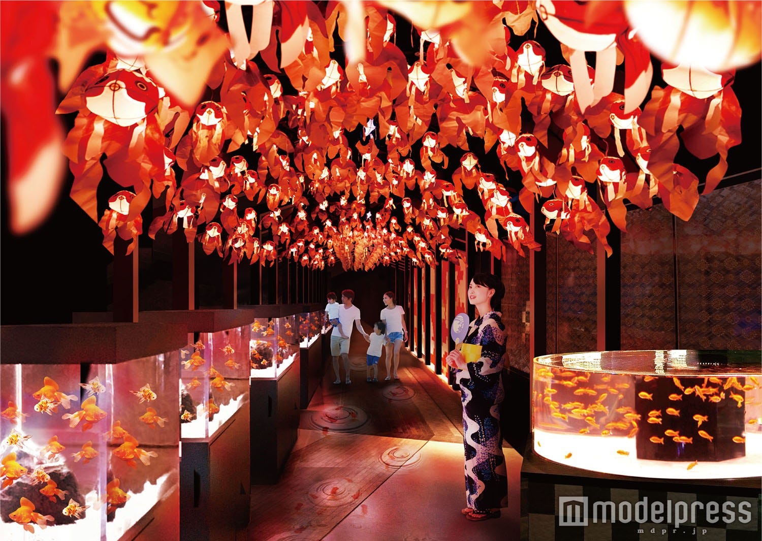 金魚1000匹が幻想的に舞い泳ぐ 「すみだ水族館」で夏の涼を楽しむ新展示