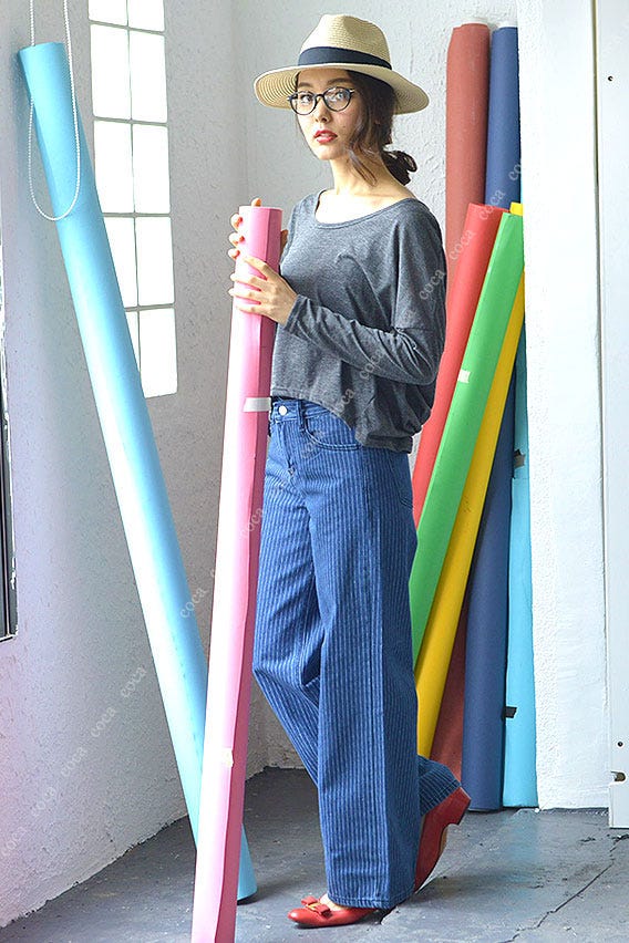 美脚・美尻デニムバギーパンツ「coca」7,990円(税込)