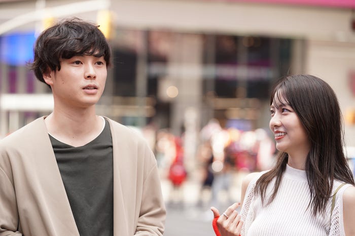 柾木玲弥、小島梨里杏「恋愛ドラマな恋がしたい in NEW YORK」第1話(C)AbemaTV, Inc.
