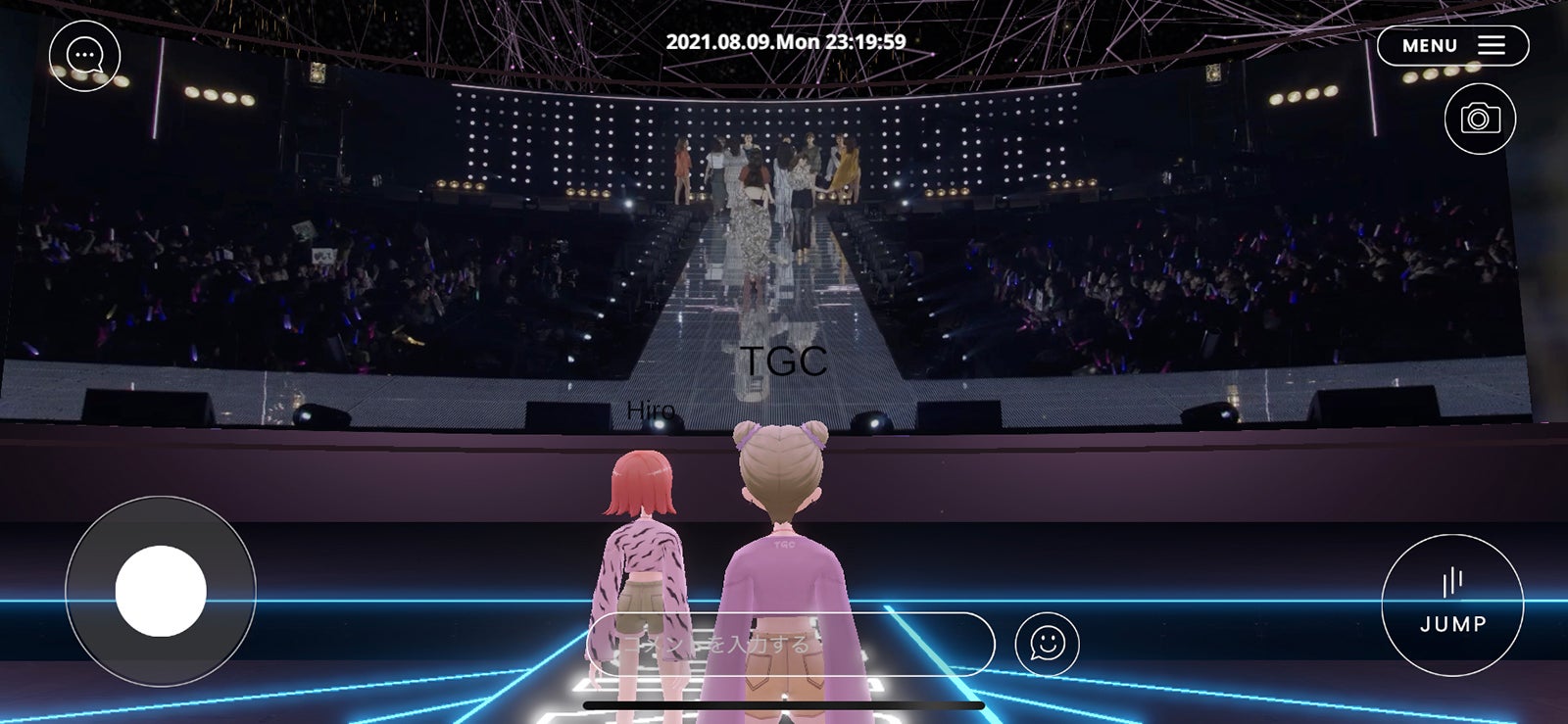 VR空間アプリ「バーチャル TGC」ステージエリアイメージ（提供写真）