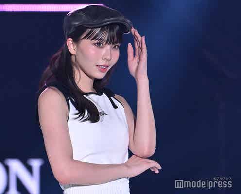 川口ゆりな、大胆肌見せで色白美ボディ煌めく【TGC2025S/S】