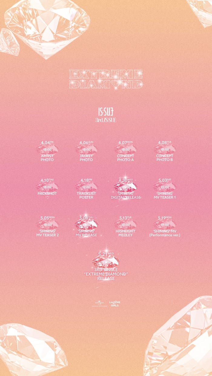 IS:SUE「EXTREME DIAMOND」コンテンツカレンダー(C)LAPONE GIRLS