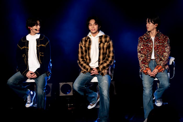 高橋文哉、山下幸輝、森愁斗 「君の花になる」第3話より(C)TBS