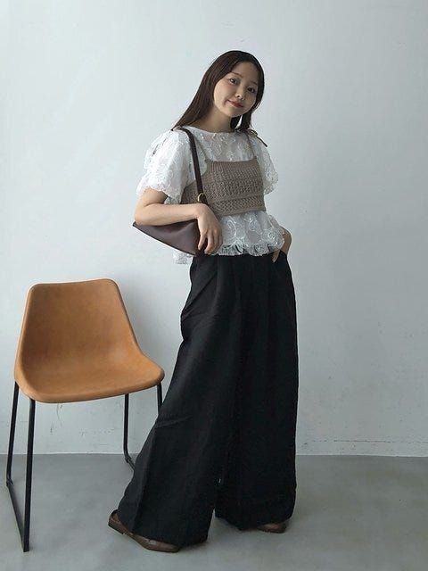 ワイドパンツ コーデ ワイドパンツコーデ2
