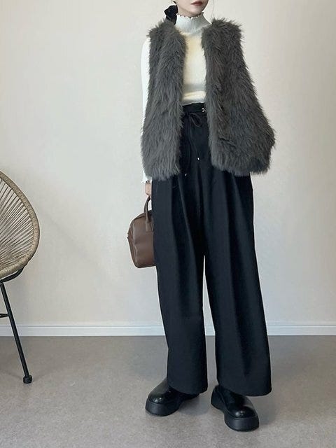 ワイドパンツ コーデ ワイドパンツコーデ1