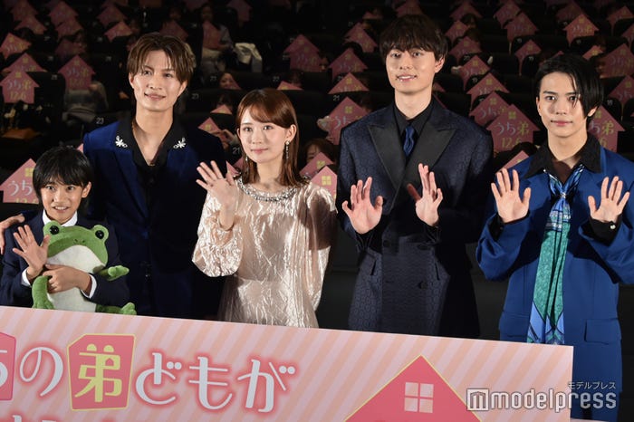 「うちの弟どもがすみません」公開前夜祭に出席した内田煌音、那須雄登、畑芽育、作間龍斗、織山尚大(C)モデルプレス