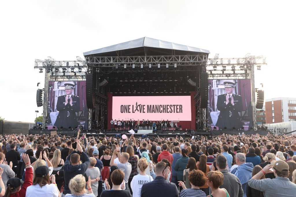 アリアナ・グランデが慈善ライブを開催した会場のオールド・トラッフォード・スタジアム （「The One Love Manchester」／Photo:Getty）