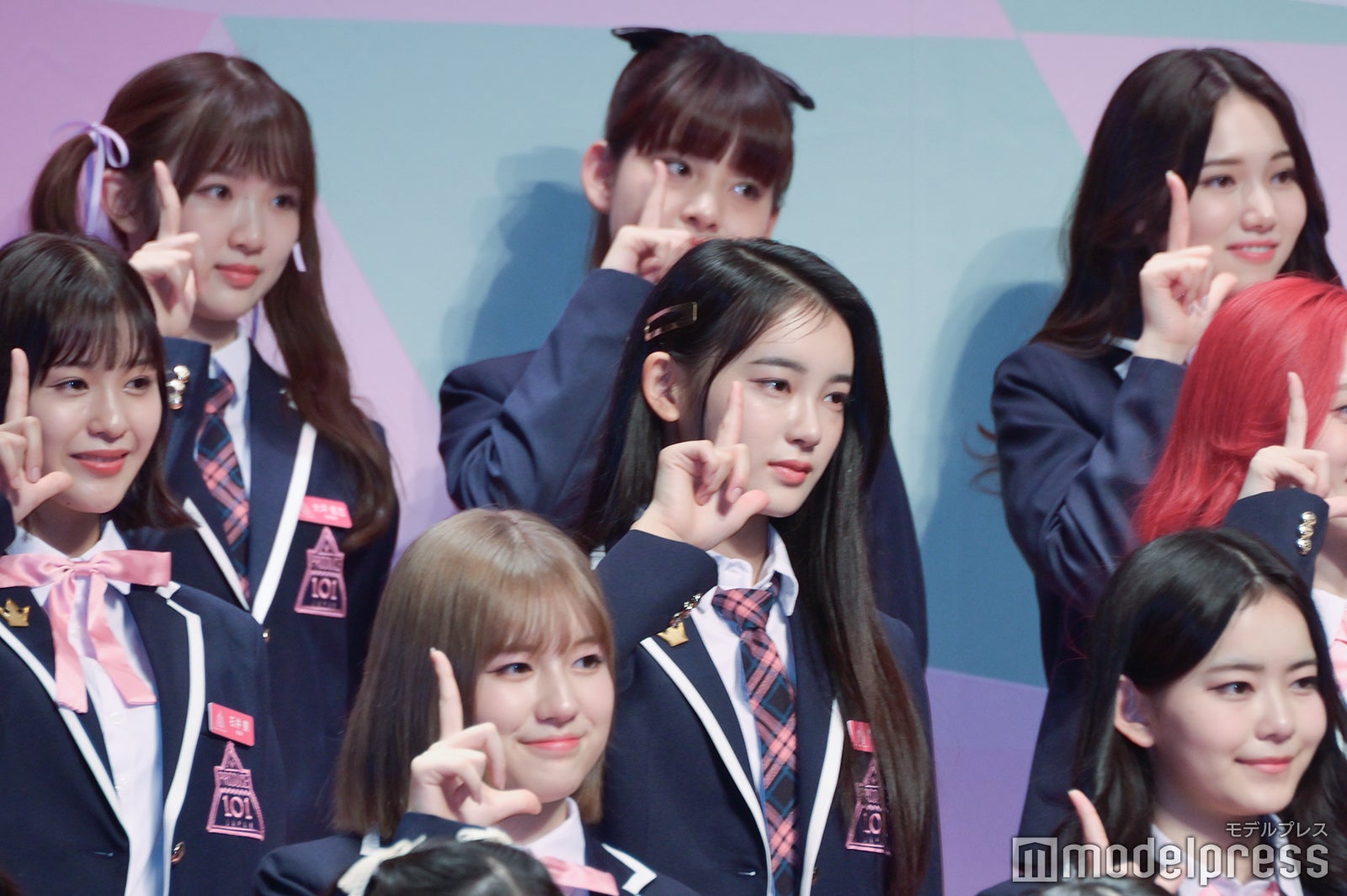 『PRODUCE 101 JAPAN THE GIRLS』概要発表記者会見、練習生お披露目の様子（C）モデルプレス