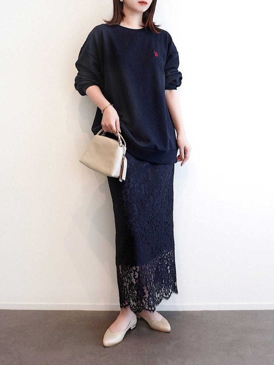 スウェット スカート コーデ スウェットとスカートのコーデ1
