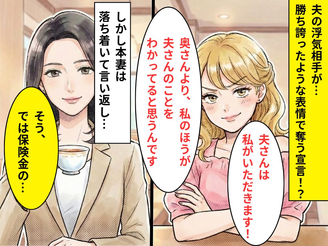 浮気女「夫さん貰います」妻「では保険金の…」すると浮気女が血相を変えて退散したワケ！？