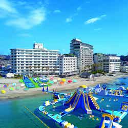 日本最大級「勝浦ウォーターアイランド」が勝浦中央海水浴場に誕生　アトラクションは25種類以上／画像提供：株式会社勝浦ホテル三日月