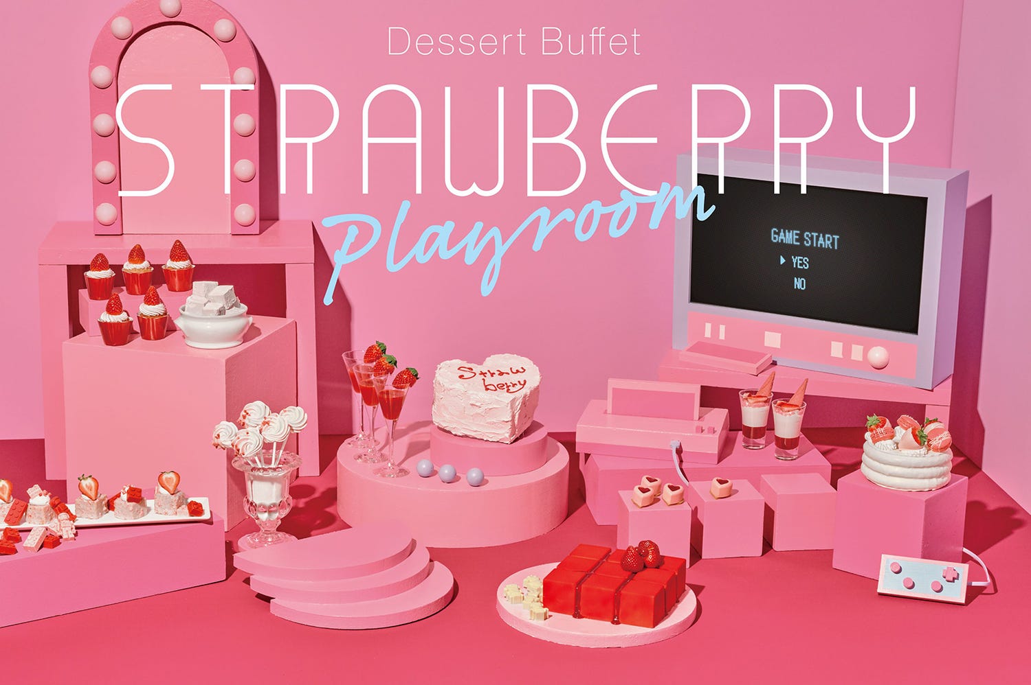 ヒルトン東京ベイ「ストロベリープレイルーム」可愛いベリー尽くしのデザートビュッフェ