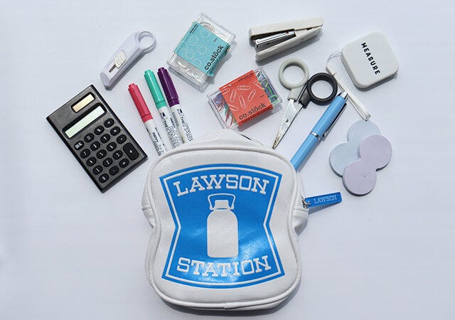 宝島社　ムック本　付録　ローソン　ポーチ　サイズ　使用例　文房具