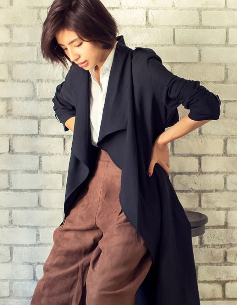 ドレープロングトレンチコート「Re:EDIT by GALSTAR」6,098円（税込）／画像提供：Re:EDIT by GALSTAR