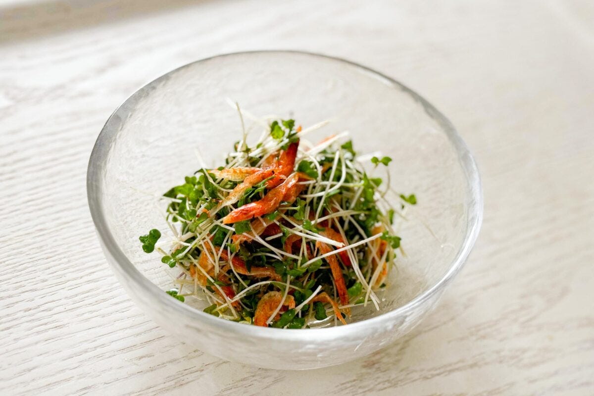 ブロッコリースプラウトと桜えびの和え物