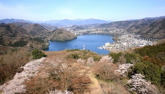 マッスルモンスター最上階部分からの眺め※ドローンで撮影／画像提供：富士急行