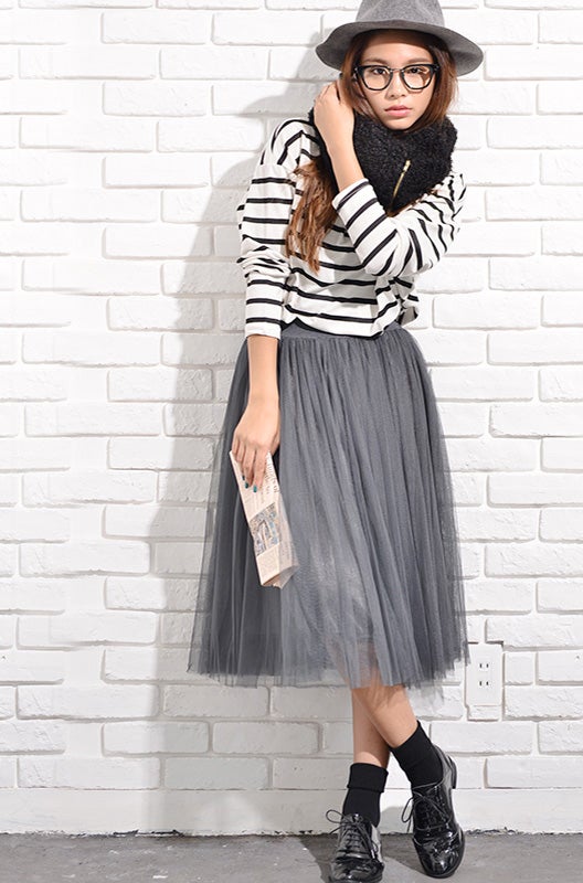 ボーダー×プチタートル薄手スウェットトップス「coca」1,380円（税込）／画像提供：coca