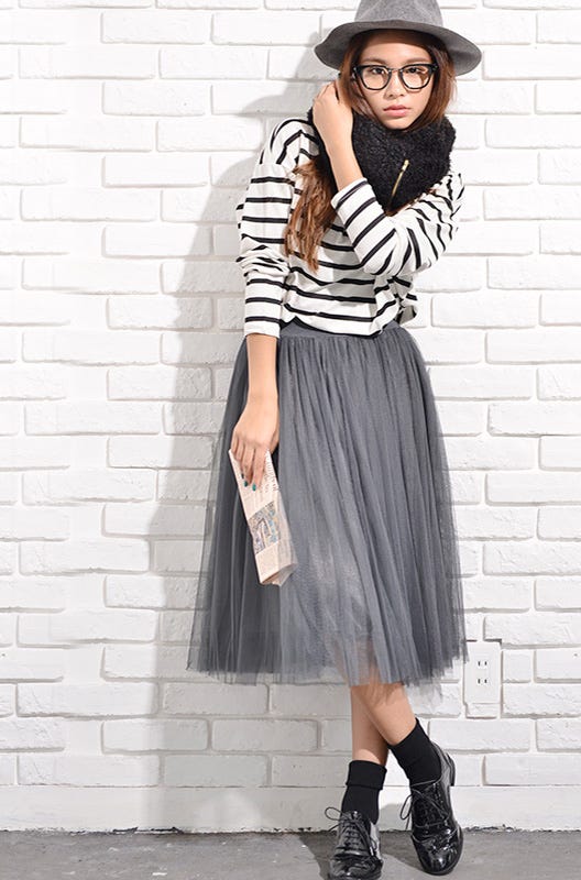 ボーダー×プチタートル薄手スウェットトップス「coca」1,380円(税込)/画像提供:coca