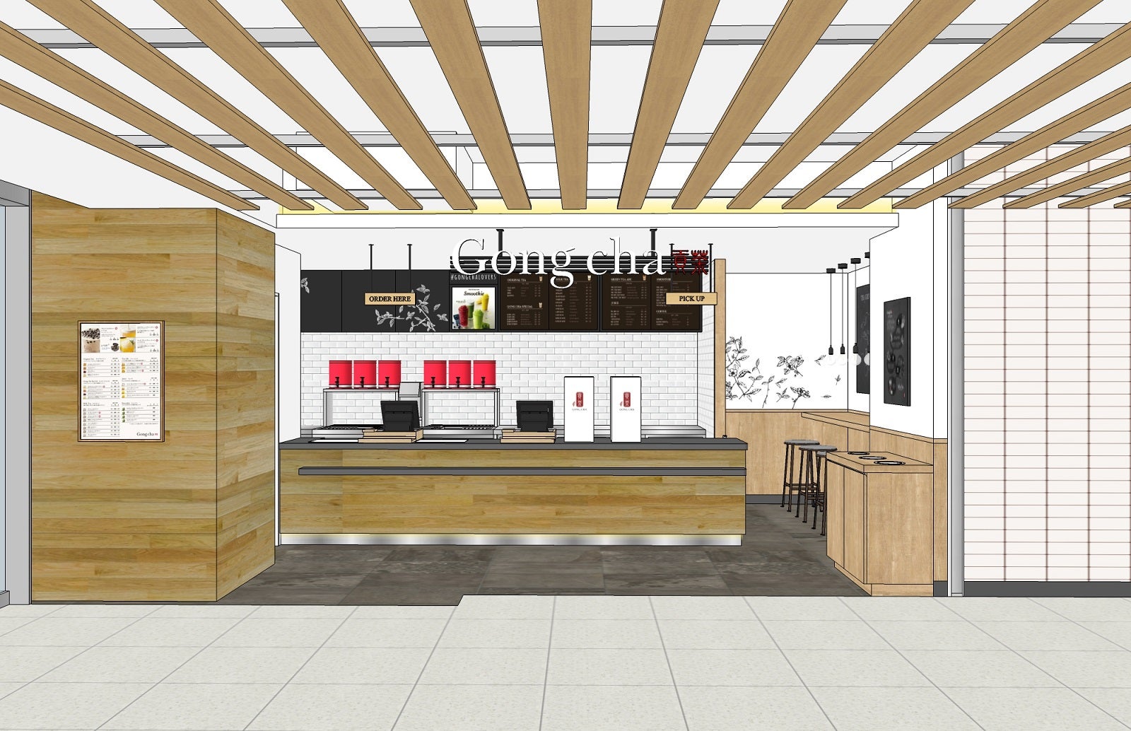 完成店舗イメージ／画像提供：ゴンチャ ジャパン