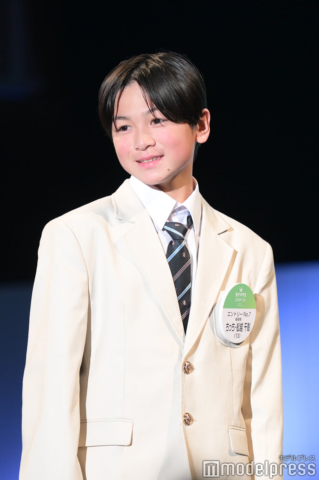 舩越千彰くん「男子中学生ミスターコン2023」ファイナル審査の様子（C）モデルプレス