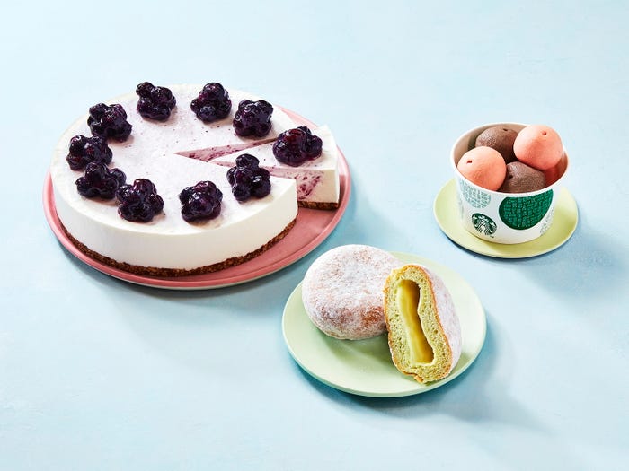 マラサダ メロンクリーム、ブルーベリーレアチーズケーキ、もっちりボール チョコ&ストロベリーチョコ/提供画像