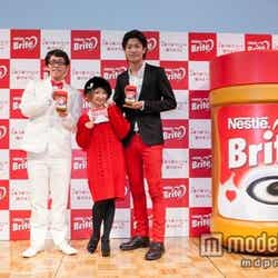 (左から)ビビる大木、矢口真里、中村昌也