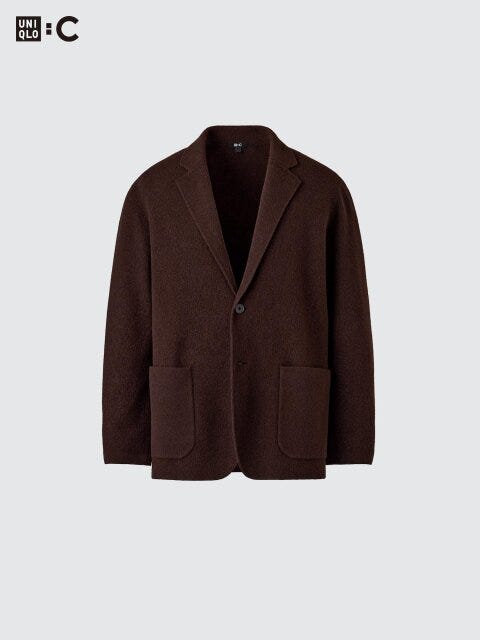 ユニクロ メンズアイテム トレンドコーデ 6スタイル kyoko. イラスト ニットジャケット