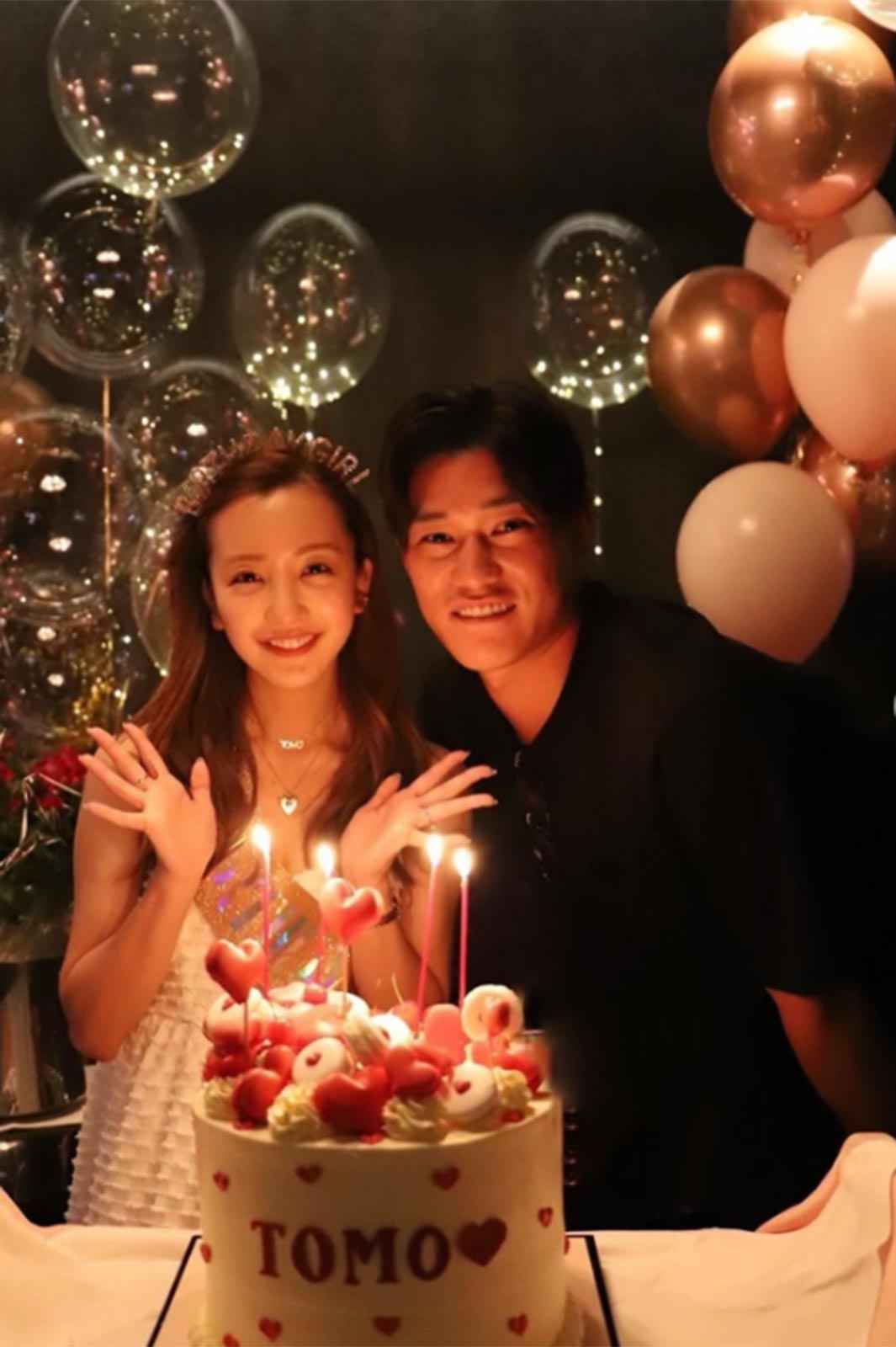 板野友美、高橋奎二選手／板野友美Instagramより