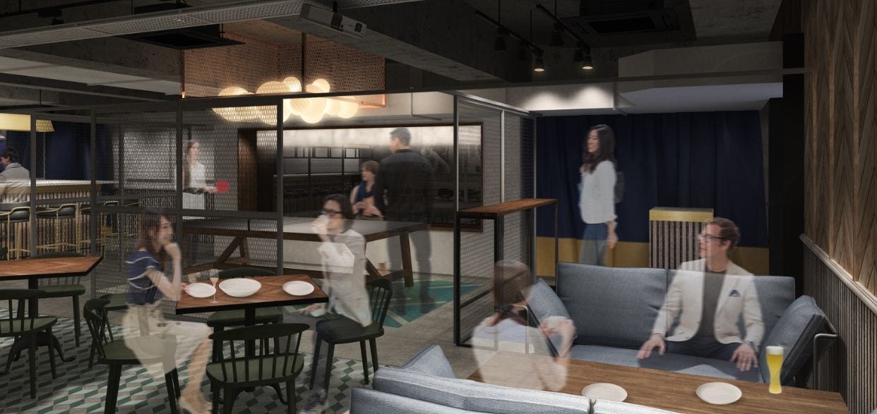 渋谷に食事&卓球基地「T4 TOKYO」 飲みながら遊べるスポーツ空間が誕生